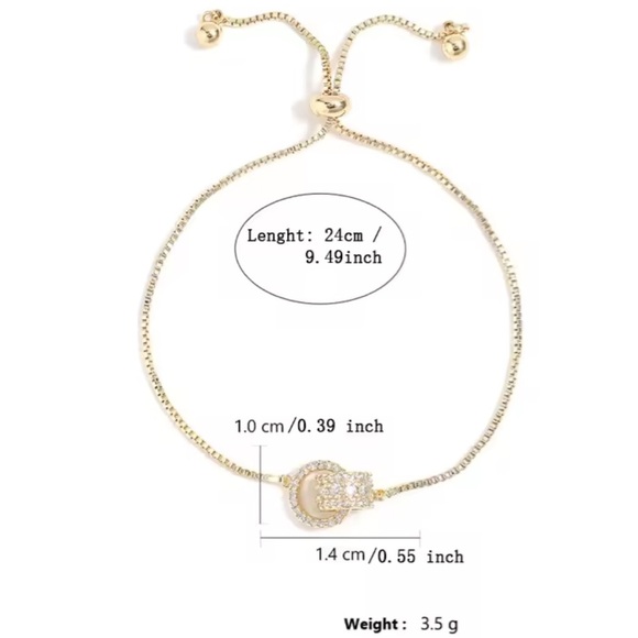 Anthro adjustable Gold Bracelet with Heart Clasp - Picture 14 of 15